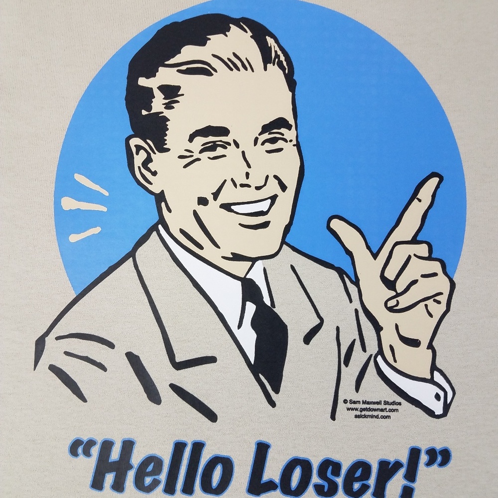 Hello Loser Funny Graphic Unisex T Shirt - Picture 2 of 2